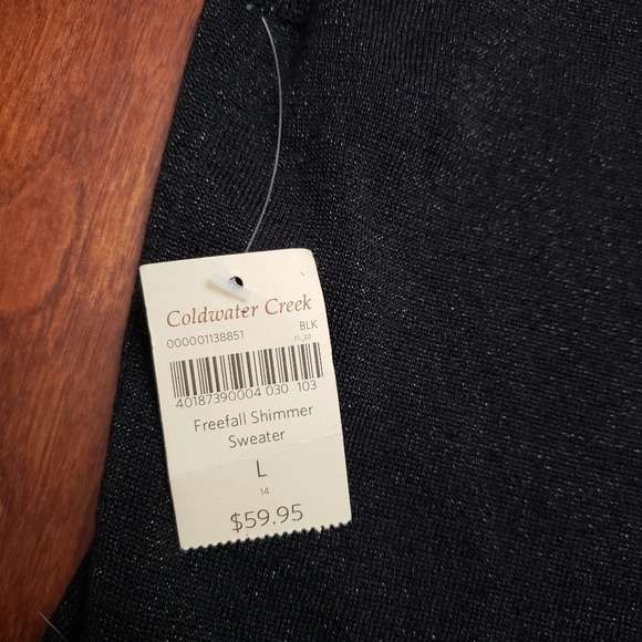 NWT Shimmery Black Coldwater Creek Sleeveless Top - Picture 8 of 8